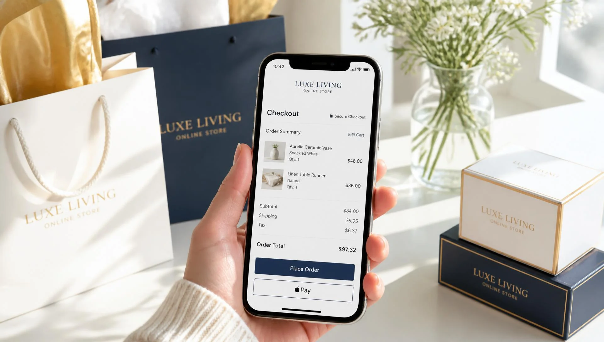 Mobile online store checkout with card and M-Pesa style payment